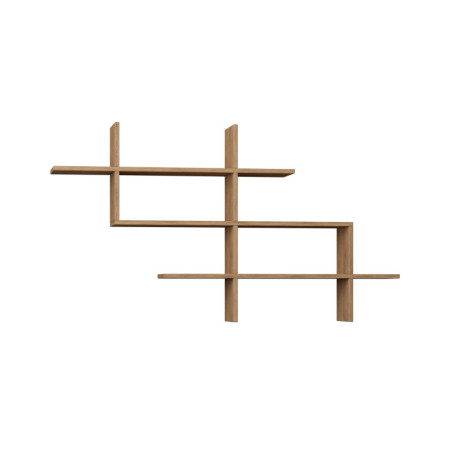 Bibliothèque Étagère de rangement en bois MDF mélaminé chêne largeur 150 cm