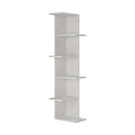 Bibliothèque Étagère de rangement en bois MDF mélaminé blanc largeur 37 cm hauteur 141 cm