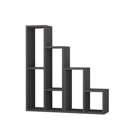 Bibliothèque Étagère de rangement en bois MDF mélaminé anthracite largeur 42 cm lot de 2