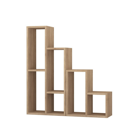 Bibliothèque Étagère de rangement en bois MDF mélaminé chêne largeur 42 cm lot de 2