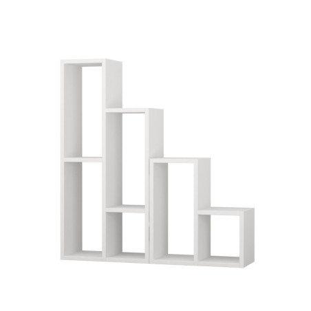 Bibliothèque Étagère de rangement en bois MDF mélaminé blanc largeur 42 cm lot de 2