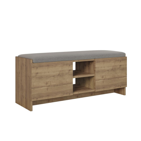 Meuble à chaussures Rangement chaussures en bois MDF mélaminé marron Hitit largeur 110 cm style rustique