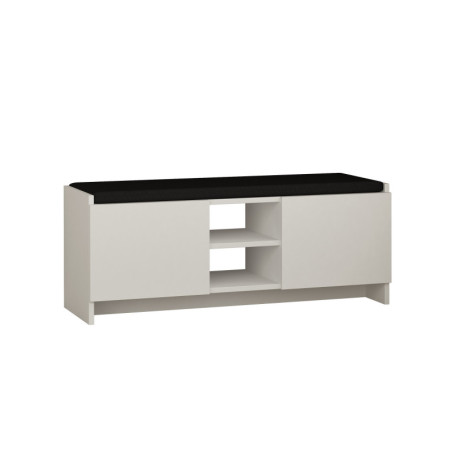 Meuble à chaussures Rangement chaussures en bois MDF mélaminé blanc largeur 110 cm style moderne
