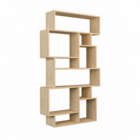Bibliothèque Étagère de rangement en bois MDF mélaminé chêne Sonoma largeur 96 cm hauteur 168,5 cm