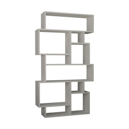 Bibliothèque Étagère de rangement en bois MDF mélaminé blanc largeur 96 cm hauteur 168,5 cm style moderne