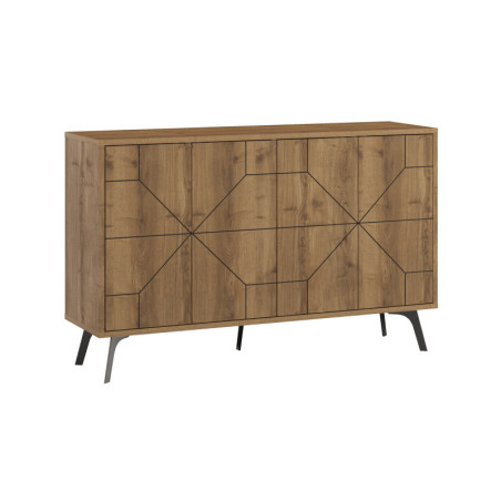 Console Table dentrée en bois MDF mélaminé marron Hitit largeur 123 cm