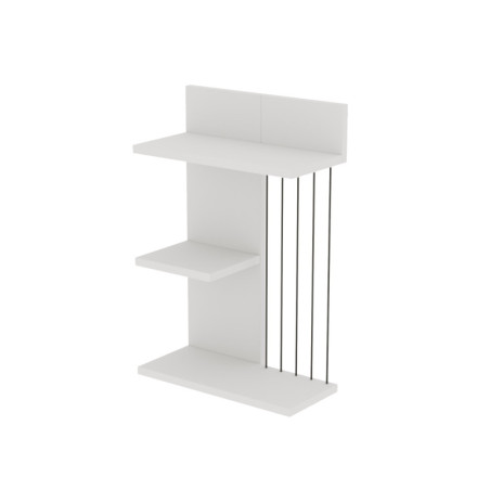 Étagère murale Rangement mural en bois MDF mélaminé blanc largeur 40 cm hauteur 60 cm style moderne