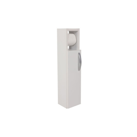 Meuble de salle de bain Armoire murale en bois MDF mélaminé blanc largeur 15 cm hauteur 65 cm style scandinave