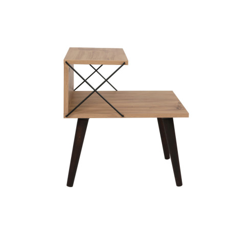 Table de chevet Table de nuit Bois MDF mélaminé Pin L 50 cm avec étagère Industriel