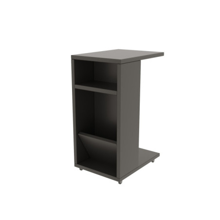 Table d'appoint Bout de canapé Bois MDF mélaminé Anthracite L 30 cm Scandinave