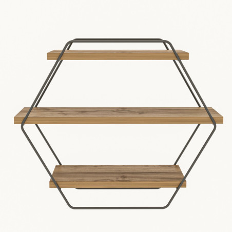 Étagère murale Rangement mural Bois MDF mélaminé Pin Atlantique L 60 cm Industriel