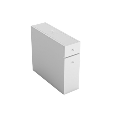 Meuble de salle de bain Armoire de rangement Bois MDF mélaminé Blanc L 60 cm avec tiroir Scandinave
