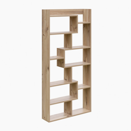Bibliothèque Étagère de rangement Bois MDF mélaminé Pin H 182 cm Scandinave