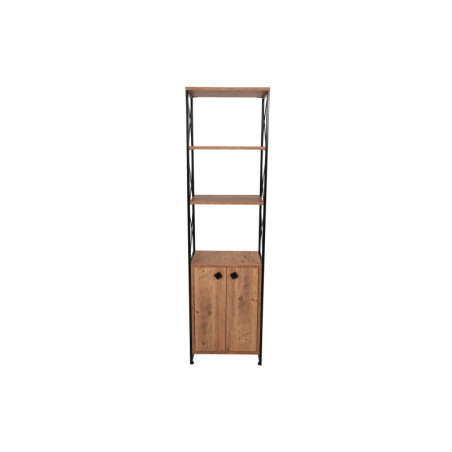 Bibliothèque Étagère de rangement Bois MDF mélaminé Pin H 180 cm Rustique Industriel