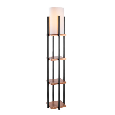 Lampadaire Lampe sur pied Métal Noir et Cuivre H 130 cm E27 40 W IP20 Moderne