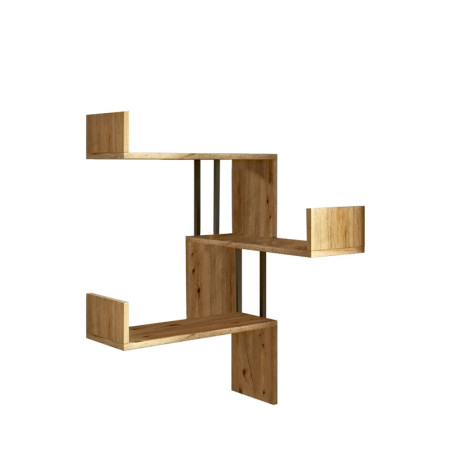 Étagère murale Rangement mural Bois MDF mélaminé Pin Atlantique L 60 cm Industriel