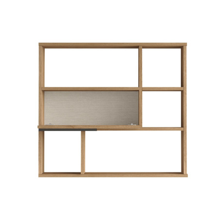 Étagère murale Rangement en bois MDF mélaminé noyer L 90,1 cm