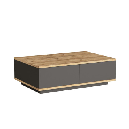 Table basse Table de salon en bois MDF mélaminé pin atlantique et anthracite L 90 cm