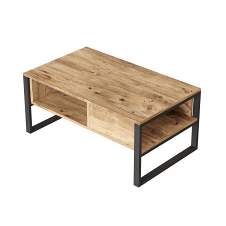 Table basse Table de salon en bois MDF mélaminé pin atlantique L 100 cm
