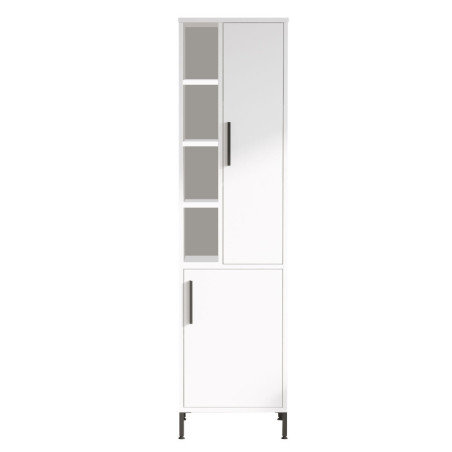 Armoire polyvalente Meuble de rangement en bois MDF mélaminé blanc H 173,6 cm avec étagères