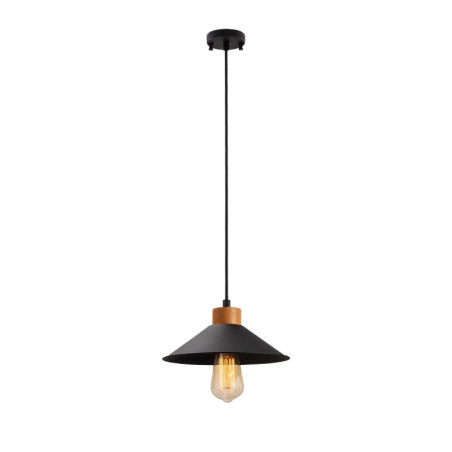 Suspension Luminaire en métal noir Ø 24 cm E27 40 W IP20