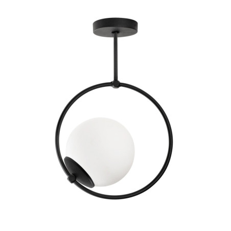 Suspension Luminaire en métal noir L 26 cm E27 40 W IP20