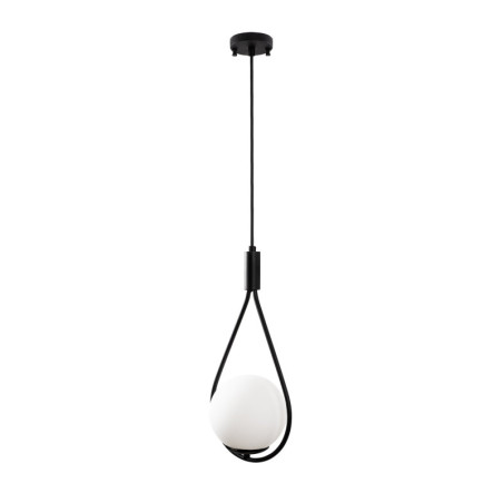 Suspension Luminaire en métal noir Ø 15 cm E27 40 W IP20