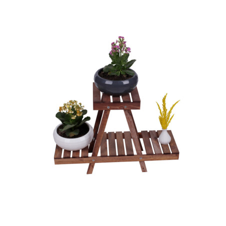 Jardinière Pot de fleurs en bois noyer L 70 cm