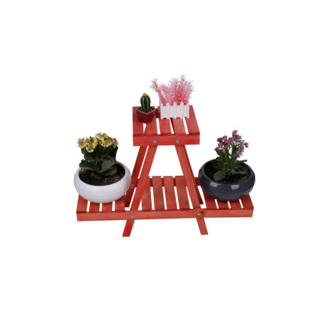 Jardinière Pot de fleurs en bois rouge L 70 cm