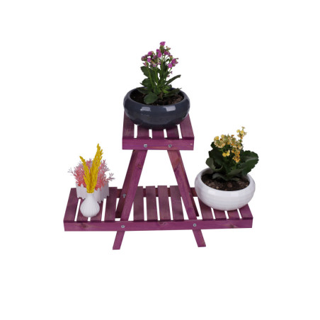 Jardinière Pot de fleurs en bois violet L 70 cm