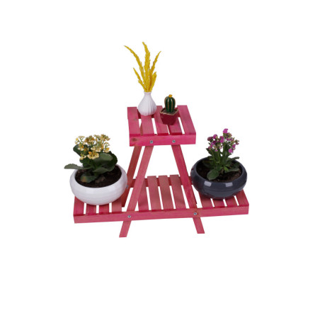 Jardinière Pot de fleurs en bois rose L 70 cm