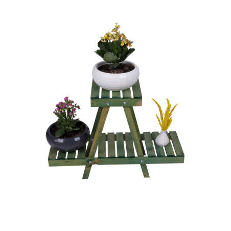 Jardinière Bac à plantes en bois vert 70 x 50 x 24 cm
