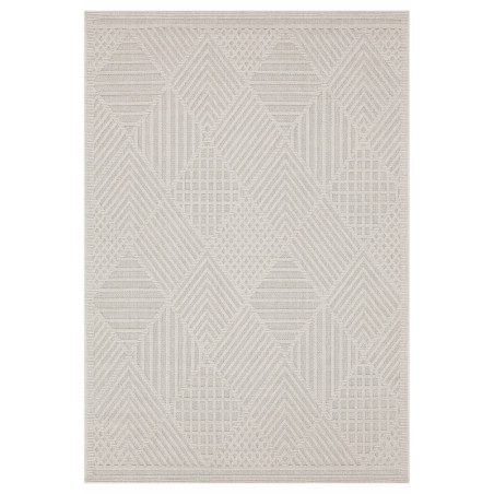 Grand tapis de salon en polypropylène blanc 200 x 290 cm poils 5 mm