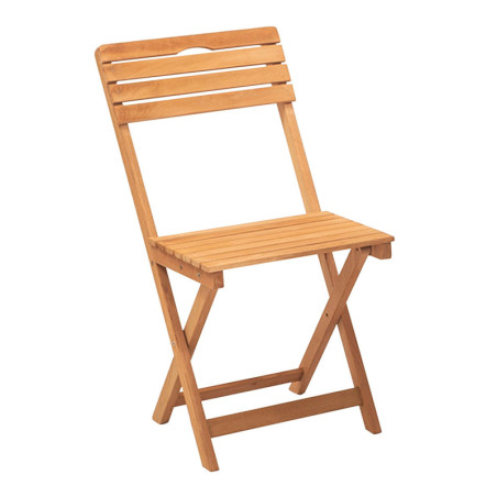 Chaise de jardin en bois de hêtre marron 40 x 81 x 30 cm