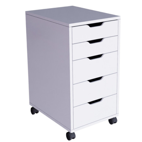 Commode Meuble de rangement en bois MDF mélaminé blanc 40 x 55 x 77,4 cm