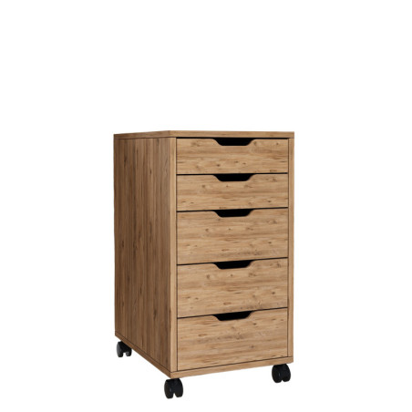 Commode Meuble de rangement en bois MDF mélaminé pin atlantique 40 x 55 x 77,4 cm