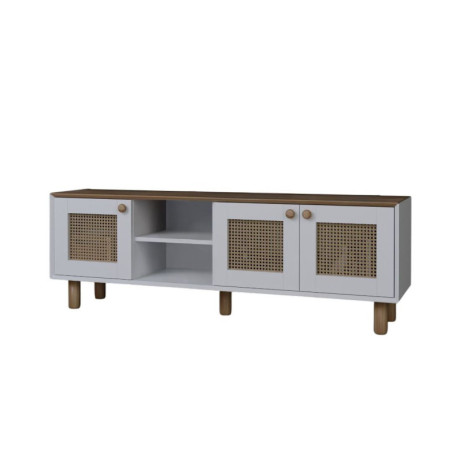 Meuble TV Banc TV en bois MDF mélaminé chêne de jardin 160 x 40 x 56 cm