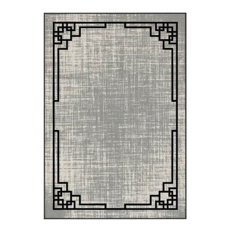 Grand tapis de salon en polyester multicolore 180 x 280 cm poils 4 mm antidérapant lavable