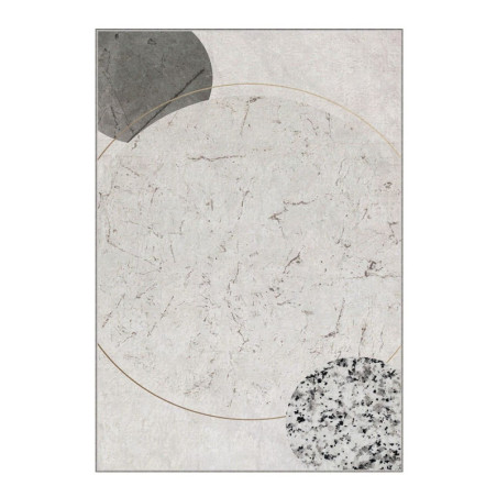 Grand tapis de salon en polyester multicolore 180 x 280 cm poils 4 mm antidérapant lavable