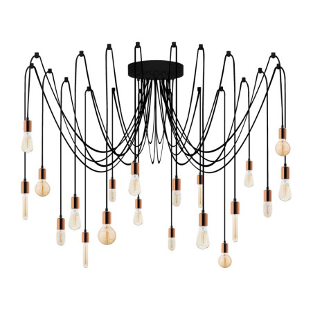Suspension Luminaire en métal cuivre Ø246 cm hauteur 102 cm 20 lumières E27 40 W IP20