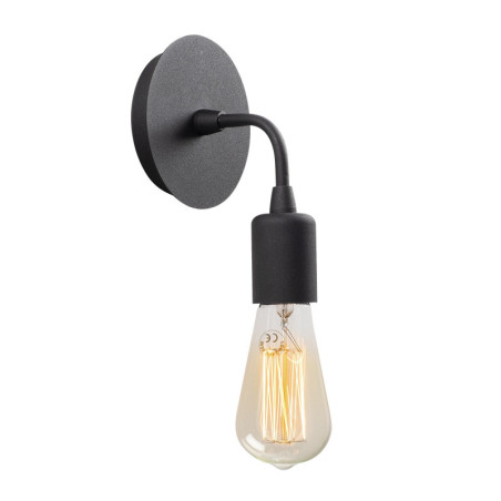 Applique murale Lampe en métal noir Ø12 cm hauteur 20 cm E27 40 W IP20