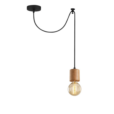 Suspension Luminaire en métal noir Ø49 cm hauteur 100 cm E27 40 W IP20