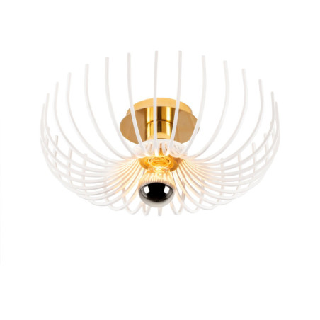 Plafonnier Luminaire en métal blanc Ø36 cm hauteur 12 cm E27 40 W IP20