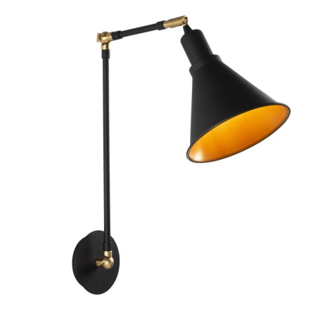 Applique murale Lampe en métal noir Ø20 cm hauteur 56 cm E27 40 W IP20