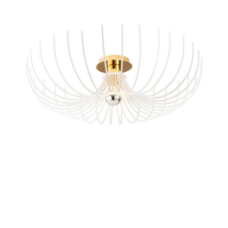 Plafonnier Luminaire en métal blanc Ø56 cm hauteur 16 cm E27 40 W IP20
