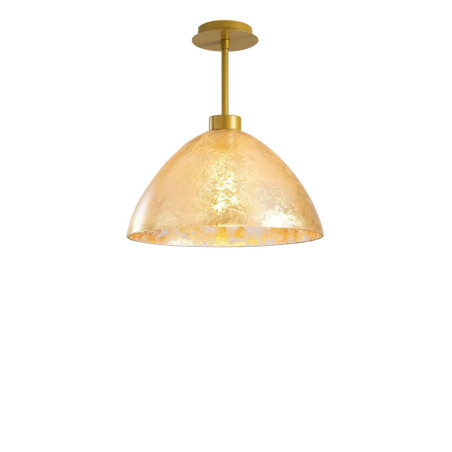 Plafonnier Luminaire en métal et verre doré Ø34 cm hauteur 37 cm E27 40 W IP20