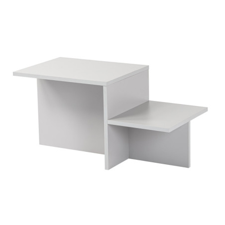 Table basse de salon en bois MDF mélaminé gris 80 x 40 x 40 cm