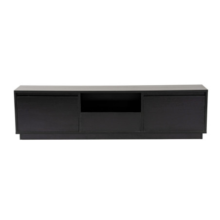 Meuble TV Banc TV en bois MDF mélaminé noir 160 x 30 x 42 cm Moderne