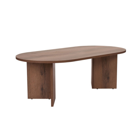Table basse de salon en bois MDF mélaminé noyer 119 x 60 x 40 cm