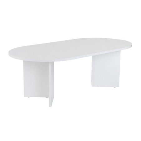 Table basse de salon en bois MDF mélaminé blanc 119 x 60 x 40 cm